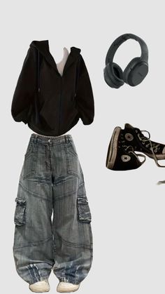 #outfits #clothes #idk #grungeoutfits #grunge #music Quick Outfit Ideas, Y2k Grunge Outfits, Outfit Ideas Casual, Men's Outfits