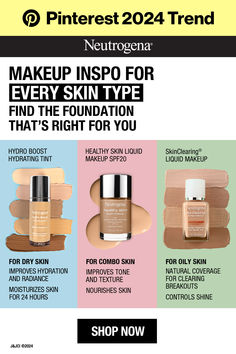 Discover your perfect look with Neutrogena's virtual try on feature, revolutionizing the way you experiment with makeup online or take the foundation finder quiz to see what shade of makeup works for your skin type & tone. You'll find your foundation match in just four easy steps.  Head to Neutrogena.com for the virtual try on and to take the foundation finder quiz! Foundation Match, Mushroom Party, Bronze Makeup Look, Cake Roses, Sales Report, Mui Mui, Blue Eyeshadow Looks, 3d Nail Art Designs, Teen Advice