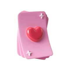 three pink magnets with a heart and stars on the top one is shaped like a rectangle