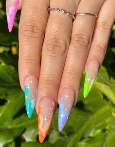 Rainbow Holiday Nails