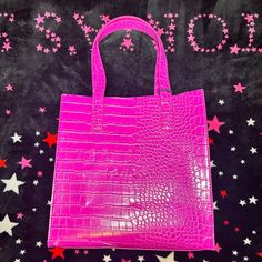 Hot Fuschia Leather Tote Bag New With Tags Ted Baker Bag, Kurt Geiger, Pink Leather, Leather Tote Bag, Womens Tote Bags, Leather Tote, Ted Baker, Tote Bag, Tags