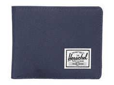 Herschel Supply Co. Roy RFID - Wallet Handbags : Navy/Red : Over-thinking your wallet situation? Don't fret, the simple and functional Herschel Supply Co. Roy RFID wallet has you covered! RFID protection. Classic textile bi-fold wallet. Currency sleeve and multiple credit card slots. Woven logo patch adorns front. Engineered red and white striped tab. Imported. Measurements: Bottom Width: 4 1 2 in Depth: 1 in Height: 3 3 4 in Handle Drop: 4 in Weight: 1.8 oz Casual Trifold Wallet For Daily Use, Blue Casual Wallets With Rfid Blocking, Casual Blue Wallets With Rfid Blocking, Casual Trifold Wallet With Rfid Blocking For Travel, Casual Blue Rfid Blocking Wallets, Casual Bifold Wallets With Coin Pocket, Casual Bifold Wallet With Coin Pocket, Casual Everyday Trifold Wallet, Casual Wallets With Card Slots