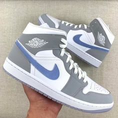 Jordan 1 Mid "Aluminum"" Women 6.5 Available. Brand New In Box 100% Authentic. Fast Shipping All Sales Final Shoes Jordan 1, Nike Shoes Women Fashion, Pretty Sneakers, Nike Fashion Shoes, Preppy Shoes, Pretty Shoes Sneakers, Jordan Shoes Retro, All Nike Shoes, Nike Shoes Jordans