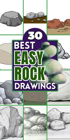 the best easy rock drawings for beginners to learn how to draw rocks with this step - by - step guide