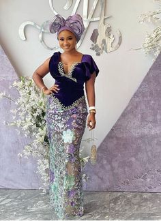 Lace Gown Styles 2023, Velvet Gown Styles, Latest Lace Gown Styles, Velvet Styles, Lace Asoebi, Latest Lace Styles, Owambe Styles, South African Traditional Dresses