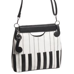 Piano Keys A-Line Purse at The Music Stand Light Goth, Novelty Fashion, Handbags Black, Piano Keyboard, Music Items, Piano Keys, Music Themed, Music Note, Cute Purses