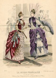 1887 Fashion, Bustle Dresses, 19th Century Clothing