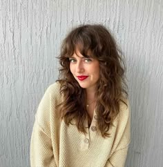 Naturally Wavy Hair Cuts, Wavy Shag, Curly Shag Haircut, Bangs Wavy Hair, Long Shag Haircut, Thick Wavy Hair, Shag Haircuts, Wavy Haircuts, Natural Wavy Hair