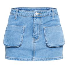 Mini Skirts Are So On Trend This Season And This Light Blue Wash Cargo Pocket Front Denim Mini Skirt Is A Must-Have For Vour Wardrobe. Its Light Blue Wash Denim Is So Fresh For The New Season And With Cargo Pocket Details You Are Sure To Stay On Trend. This Mini Skirt Is Perfect For Any Occasion Whether You Want To Be Dressed Up Or Down. Casual Mini Bottoms With Pockets, Trendy High Rise Blue Skort, High Rise Blue Skirt With Pockets, Trendy High Rise Mini Skirt With Pockets, High Rise Summer Skirt With Side Pockets, Casual Blue Skort With Pockets, Trendy Mini Bottoms With Pockets, Mini Denim Skirt With Pockets, Mini Denim Skirt With Pockets For Summer