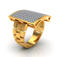 R.K Designs Gents Ring, Fancy Jewelry, Mens Gold, Men's Rings, Gold Ring, Gold Jewelry, Gold Rings, Emerald