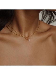 Gold  Collar  Copper   Embellished   Women's Fashion Jewelry Bridesmaid Necklace Gift, Dainty Diamond Necklace, Floating Necklace, Diamond Solitaire Necklace, Dainty Gold Necklace, Solitaire Necklaces, Charm Necklaces, Gold Necklace Women, Gold Necklace Layered