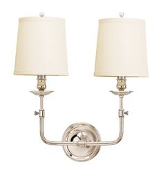 Hudson Valley Lighting Logan 2 Light Wall Sconce in Polished Nickel 172-PN #lightingnewyork #lny #lighting Kylie House, Flip House, Addition Ideas, Hudson Valley Lighting, Wall Light Fixtures, Light Wall, Aged Brass, Hudson Valley, House Inspiration