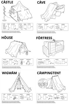 the instructions for how to set up a tent in an rv park or camping area