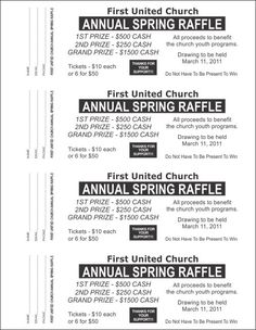 the first united church annual spring raffle program