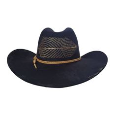 Introducing our sleek and stylish KYLIN Cowboy Hat, a perfect blend of classic design and modern elegance. Crafted from high-quality polyester suede in a timeless black hue, this hat is sure to become a staple in your wardrobe.Featuring exquisite gold feather embroidery around the crown, our Cowboy Hat adds a touch of luxury to any outfit. The addition of a matching gold leather cord completes the look, adding a touch of sophistication.With a 4" brim and a 4" crown, our Cowboy Hat boasts a structured silhouette that exudes confidence and style. Choose between a fitted leather sweatband or an elastic inner band for a comfortable fit that lasts all day.Each Cowboy Hat is meticulously crafted with attention to detail, ensuring its quality and uniqueness. As such, this product is not mass-prod Scarf Coverup, Rebecca Black, Feather Embroidery, Gold Feathers, Kids Scarf, Back Jewelry, Holiday Jewelry, Blazer With Jeans, Gold Leather