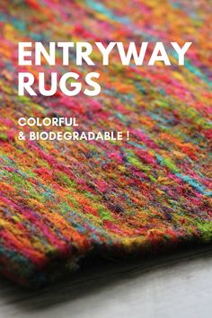 a colorful rug with the words entryway rugs on it