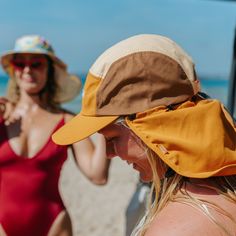 The Plow Surf Cap leading the way to sun safety, for those who despise the visibility that bucket hats supposedly impair. And of course, in our signature colourway Colour: Orange, Brown & Beige Surf Hats, Sun Safety, Colour Orange, Lead The Way, Bucket Hats, Cap Design, Orange Brown, Brown Beige, Hat Sizes