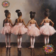 Ballerinas, Girl Ballerina, Black Ballerina, Ballerina Girl, Art African, Ethnic Art, Black Canvas, Friends In Love, Canvas Wall