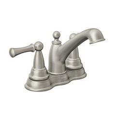 a faucet with two handles and nozzles