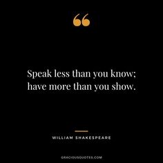 shakespeare quote about speaking to someone