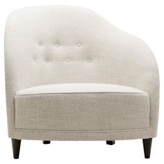 a white chair with buttons on it