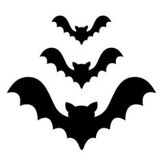 size: 16x16in Photographic Print: Three Bat Flying Black Silhouette Icon Set. Cute Cartoon Baby Character with Big Open Wing. Happy H by worldofvector : Cute Bat Art, Cartoon Bat, Bat Silhouette, Bat Flying, Open Wings, Bat Art, Cute Bat, Halloween 1, Halloween Cartoons