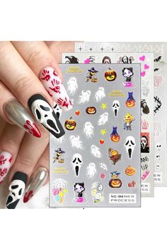 3 Sheets 5D Embossed Ghost Nail Stickers for Nail Art Halloween Bat Black Cat Pumpkin Nail Decals Self-Adhesive Horror Skull Nail Design Halloween Nail Art Stickers for Women Girls DIY Nail Decoration Skull Nail Designs, Ghost Nail, Pumpkin Nail, Skull Nails, Pumpkin Nails, Halloween Bat, Cat Pumpkin, Halloween Nail, Art Halloween