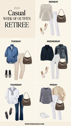 Casual Outfits for Retired Women Must Have Wardrobe Essentials, Creating Outfits, Classic Outfits For Women, How To Look Expensive, Mom Wardrobe, Casual Outfit Ideas, Fall Wardrobe Essentials, Travel Clothes, Over 60 Fashion