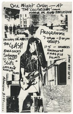 Old Punk Flyers The Buzzcocks, Punk Concert, The Slits, Punk Art, Riot Grrrl