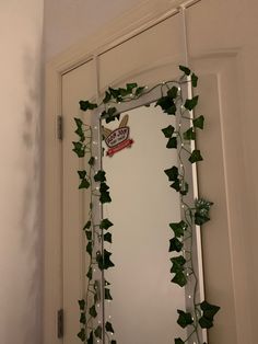 ivy growing on the side of a mirror