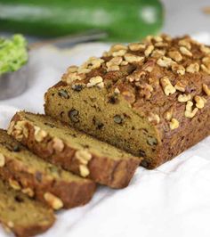 sliced loaf of bread with nuts on top