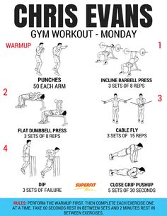 an exercise poster showing how to use the gym workouts for chest and back muscles