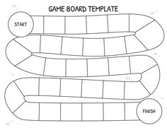 a game board template with the words start and finish