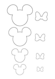 mickey mouse cut out with different shapes and sizes