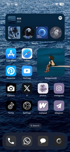 an iphone screen with various icons on it