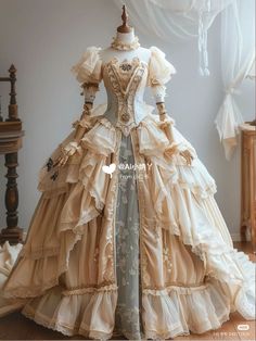 Medieval Dress Royal, 1900s Dress, Victorian Outfits, Victorian Ball Gowns, 1800's Dress, Rococo Dress, Historical Gowns, Runway Fashion Couture, Old Fashion Dresses