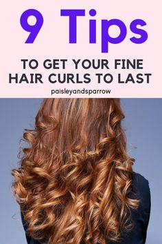 Here are 9 tips you need to get your curls to last when you have fine hair! Make your curls last longer. Get Curls To Stay All Day, How To Make Your Curls Last Longer, Make Curls Last All Day, Long Lasting Curls For Straight Hair, How To Keep Curls From Falling, How To Make Your Curls Last All Day, How To Curl Fine Hair And Make It Stay, How To Make Curls Last All Day, Curling Fine Hair