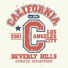 an old style t shirt design with the letter c in red and white, on a beige background