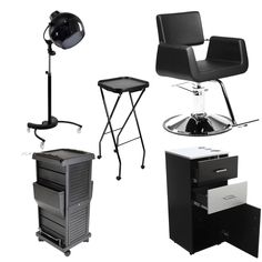 Berkeley Hair Salon - Super Compact Package CMPT-HAIR-PKG-BLK Salon Suite Ideas Layout, Small Salon Suite Ideas Layout, Small Salon Suite Ideas, Portable Shampoo Bowl, Hair Salon Furniture, Hair Salon Equipment, Small Salon, Hair Stations, Salon Trolley