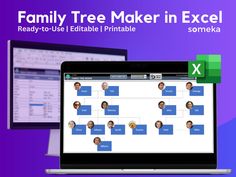 family tree maker in excel ready - to - use editable printable x someka