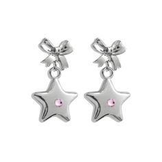 Visit our website at www.ShopGeminiJewels.com for better prices and latest products. STARGIRL COLLECTION  Silver bow earring studs with a pink gemstone star drop. Measurements - Earring size: 3 x 1.5 cm Materials - Silver plated brass, cubic zircon Nickel & lead free Delicately handmade Cheap Pink Y2k Style Jewelry, Earrings Yk2, Brandy Melville Star Earrings, Cheap Pink Star-shaped Earrings, Regina George Earrings, Bow Earring, Pink Star, Trendy Ring, Silver Bow