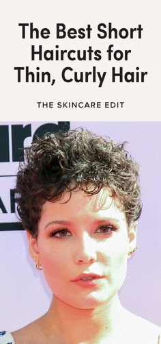 Short Haircuts For Frizzy Curly Hair, Fine Curly Pixie Haircut, Short Semi Curly Haircuts, 1 Inch Haircut Women, Fine Short Curly Hairstyles, Perms Short Hair Women, Haircuts For Thinning Curly Hair, Styling Curly Pixie Haircut, Styling Short Curly Hair Natural Curls