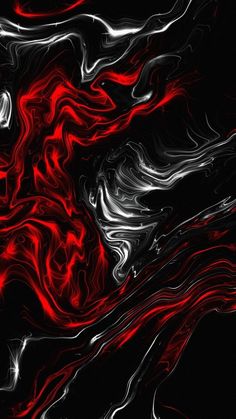 an abstract red and black background with wavy lines