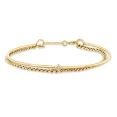 Zoë Chicco 14k Gold Princess Diamond Cuff & Small Curb Chain Double Bracelet – ZOË CHICCO Double Bracelet, Double Chain Bracelet, Wire Cuff, Heavy Chain, Cuff Bangle Bracelet, Princess Cut Diamond, Gold Bangle Bracelet, Princess Diamond, Diamond Set