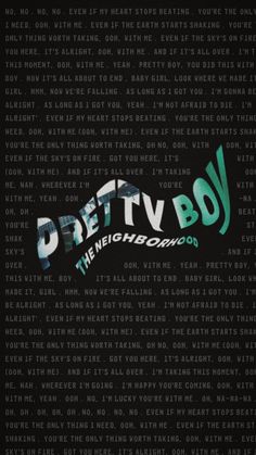 the title for dettv boy, which is written in green and black on a black background