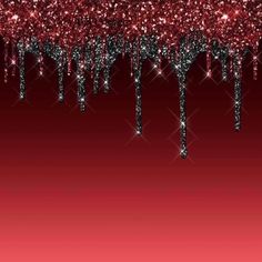 an abstract red background with sparkling trees and stars