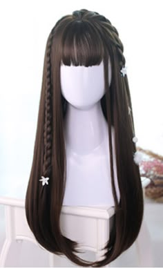 Kawaii Wigs, Hair Style Korea, Haircut Straight, Cosplay Hair, Kawaii Hairstyles, Hair Up Styles, Hair Reference, Anime Hair, Long Hairstyles