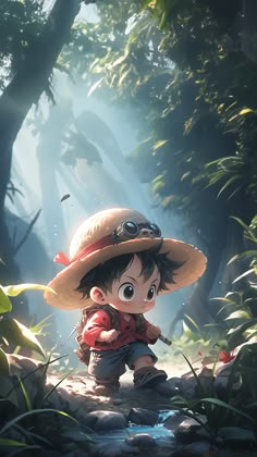 The first offspring of "Super Geneville" has come to life. æ01-Monkey D. Luffy has grown and begun to stand on its own two feet. Straw Hat, Straw, Anime