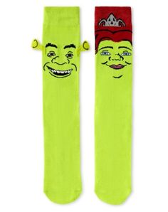 Don't worry about getting swamp feet with these 3D Shrek and Fiona Crew Socks! Show off your love for Shrek while feeling cozy anywhere you go with these sweet socks added to your collection. Officially licensed Material: Polyester Care: Machine wash Imported Wierd Gifts, Shrek Slippers, Shrek Blanket, Shrek Socks, Shrek Accessories, Shrek And Fiona, Weird Socks, Ugly Socks, Stinky Socks