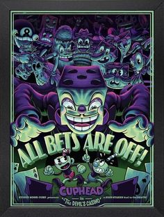 the poster for all bet's are off, which features clowns and monsters